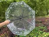 Parasol przezroczysty zagęszcza trzykrotnie kobiety deszczowe romantyczne pvc przezroczyste automatyczne parasol kwiatowy parasol dla dziewcząt dzieci YQ240105