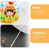 Umbrellas Chinese Oiled Paper Parasol DIY Blank Asian With Wood Handle Japanese For Crafts Painting Wedding Bridal Party