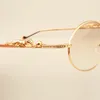 Leopard-Diamant-Gold-Bügel-Sonnenbrille 6384084 Modemodelle Sonnenbrillen-Sonnenblende