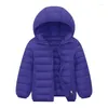 Jackets Kids Down For 3-14 Years Autumn Winter Boys Girls Warm Solid Coats Teens Hooded Zipper Outerwear Children Clothing