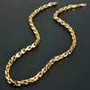 Hiphop Punk Curb Cuban Link Chain Necklace for Women Man Statement Italian 18K Gold Color Choker Trendy Daily Wedding Party Gift 240104