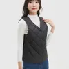 Autumn Winter Women's Ultrathin Cotton Vest Sleeveless Vneck Warm Padded Fleece Quilted Diamond Pattern Coat M4XL 240105