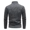 Marque hommes col roulé chandails et pulls 2023 mode tricoté pull hiver pull Homme laine décontracté solide vêtements 240104