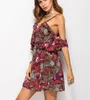 Women's Swimwear Womens Boho Off The Shoulder Dress Sexy Summer Beach Sundress Cold Flowy Short Casual Loose