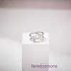 Top original Tifannissm Bague pour femme boutique en ligne même bague à nœud S925 plaqué or 18 carats serti de zircon tempérament simple ribbo ont une boîte d'origine