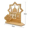 2024ラマダンカウントダウンカレンダー木製Eid al Fitr Mubarak Decoration Karim Ramadan Home Islamic Parts Gifts Eid al Adha 240105