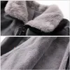 Кожаная куртка Giyu, мужская осенне-зимняя повседневная плюшевая куртка с лацканами, мужская мотоциклетная куртка на молнии со стойкой, ветрозащитное пальто 240105