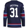 Koszulki hokejowe Panarin 10 Rempe 73 Igor Shesterkin 31 Mika ZibaneJad 93 Adam Fox 23 Truba 8 Navy Alternate S-xxxl Sched Men Jersey