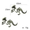 Boucles d'oreilles 1 paire dinosaure femmes Vintage Cool Alien hommes Animal Piercing oreille bijoux cadeaux noir vente en gros