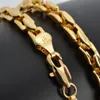 Hiphop Punk Curb Cuban Link Chain Necklace for Women Man Statement Italian 18K Gold Color Choker Trendy Daily Wedding Party Gift 240104