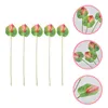 Flores decorativas 6 piezas artificiales DIY diseño Anthurium ramos de boda centros de mesa