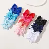 Hårtillbehör 6 datorer/Set Girls Solid Color Hair Clips Boutique High Quantily Bowknot Clip Children Handgjorda huvudkläder gåvor