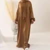 Etnische Kleding Jilbabs Voor Vrouwen Gesluierde Abaya Met Geïntegreerde Hijab Sjaal Ballonmouwen Moslim Gebedsjurk Ramadan Eid Islamitische Kleding