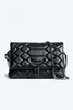 Sacs à bandoulières Femmes Luxury Pochette Rocky Sac Rocky Wings Zadig Voltaire Augmentation de la qualité de diamant de qualité supérieure Baguette Leather Purse L5