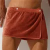 Indumenti da notte da uomo Pantaloncini da uomo Accappatoio Pantaloni da pigiama in microfibra Pigiami da notte Pantaloni corti Asciugamano Pantaloni con spacco laterale Culotte morbide