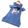 Robes de fille Robe en denim pour enfants Hors de l'épaule Vêtements de mode pour adolescentes Boutique Tenues Vêtements pour enfants 200313