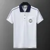 Polo firmata T-shirt casual a maniche corte di lusso da uomo High Street Fashion Camicia sportiva traspirante classica in puro cotone di alta qualità con lettera sul petto in tinta unita