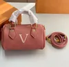 Borse a tracolla da donna Speedy Nano Boston Cross Body Borse a tracolla in vera pelle con lettera in rilievo Borse retrò di lusso Portafoglio Lady Cross Body Pillow spalla