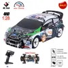 WLtoys K989 1/28 4WD 2,4G Mini RC Rennwagen Hochgeschwindigkeits-Offroad-Fernbedienung Driftspielzeug Legierungsfahrzeug für Kinder Kinder Geschenk 240105