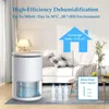 Haijieer Small Dehumidifiers Moidure Absurbers Air Dryer Compact Portable Electric 1000ml除湿機for Home Basement 240104