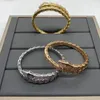 Desginer Baojia – Bracelet serpent haute édition, nouveau, plein de diamants légers, luxe, plaqué or 18 carats, tête et queue polyvalentes