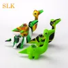 Prix pas cher Dinosaur Bong Silicone Pipe Bubbler avec Siliclab Silicone Bong Down tige et remplacer le verre Herb Bowl ZZ