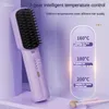 Mini lisseur de cheveux 2600mAh, sèche-peigne sans fil et brosse à lisser, appareils de coiffure, lisseur 240104