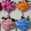 Bröllopsblomma nio-huvudbunt med holländska rosor bröllop auditorium väg blomma arrangemang inre dekoration trädgård ornament hyd