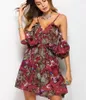 Women's Swimwear Womens Boho Off The Shoulder Dress Sexy Summer Beach Sundress Cold Flowy Short Casual Loose