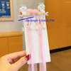 Hårtillbehör 1Pair Pearl Cartoon Dragon Clip Bowknot Plush Ball Children Animal Duckbill Crystal Flower Year Tassel Hairpins