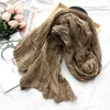 Japanese Style Linen Cotton Tassel Scarf Men For Bufandas Solider Color Spring Autumn Warm Soft Kroean Scarves 2112312611