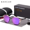 Barcur Fashion Polarised Women Solglasögon Rund Sun Glass Lads Lunette de Soleil Femme 240104