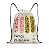 Boodschappentassen Aangepaste Yayoi Kusama Japanse tentoonstelling Trekkoord voor training Yoga rugzakken Dames Heren Sport Gym Sackpack