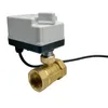 DN15 DN20 DN25 DN50 Brass Motorized Ball 220V 12V 24V 3-Wire 2-Control Electric Actuators with Manual Switch 240104