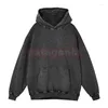 Erkek Hoodies Erkekler Kadın Günlük Moda Yıkama Batik Old Hooded Hoodie Mens Düz Renkli Sweatshirt Boyut S-2XL