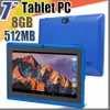 PC 20X7 pollici capacitivo RK3126 A33 Quad Core Android 4.4 doppia fotocamera Tablet PC 8GB 512MB WiFi Torcia elettrica Youtube Facebook Google C7