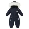 30 hiver bébé vêtements épaissir chaud barboteuse plus polaire combinaison combinaisons de neige fille garçon vestes à capuche costumes de ski enfants manteau vêtements d'extérieur 240104