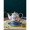 Service à thé en céramique, service à thé chic et créatif, tasse à fleurs personnelle, café fin, Pot de l'après-midi en porcelaine
