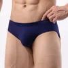 Sous-vêtements sexy hommes bikini bas bugle poche sous-vêtements couleur unie slips taille basse culotte respirant string homme