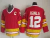 Vintage 12 Jarome Iginla Jerseys de hockey para hombre 2002 Nation Team Negro Rojo Camisas cosidas C Parche M-XXXL