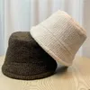 Berretti Autunno E Inverno Cappello A Strisce Femminile Ins Semplice Piatto Leggero Addensato Peluche Pescatore Tinta Unita Caldo Bacino Maschio Gorras