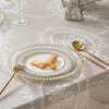 Masa bezi Fransız tarzı romantik dantel masa örtüsü beyaz jakard düğün dekorasyon ev el toz geçirmez zc103
