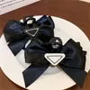 Classic Triangle Letters Claw Clip Bowknot Girls Barrettes Luxury Designer Hair Clip High Quality Gift Hair Accessories Vintage Style Headwear