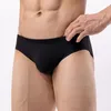 Sous-vêtements sexy hommes bikini bas bugle poche sous-vêtements couleur unie slips taille basse culotte respirant string homme