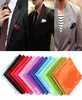 1 pc Men Silk Satin Pocket Square Hankerchief Hanky Plain Solid Color Wedding Party accessories 15 colors6741587