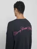 Męskie swetry niszowe moda Cole Buxton Slogan Cursive Fashion Street Haftowe gofrowe T-shirt Mężczyźni Fall T240105