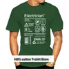 Herren-T-Shirts, lustiges Elektriker-Paket, Pflegehinweise, Herren-T-Shirt, Top, Elektroingenieur, 2024, Sommer-Männer, O-Ausschnitt, T-Shirt, 3D-Druck