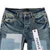 Lila jeans denim byxor mens jeans designer män svarta byxor avancerad kvalitet rak design retro streetwear casual sweatpants pu9017