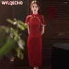 Abbigliamento etnico Stile retrò Maniche corte Abito Qipao moderno Abbigliamento donna Anno Cheongsam tradizionale cinese