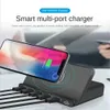 Trådlösa laddare Fast Charing for Galaxy Z Fold 4 3 Fold 2 S21 Ultra S20 Note 20 10 Plus Wireless Charger Holder Desk Stand för 12 YQ240105